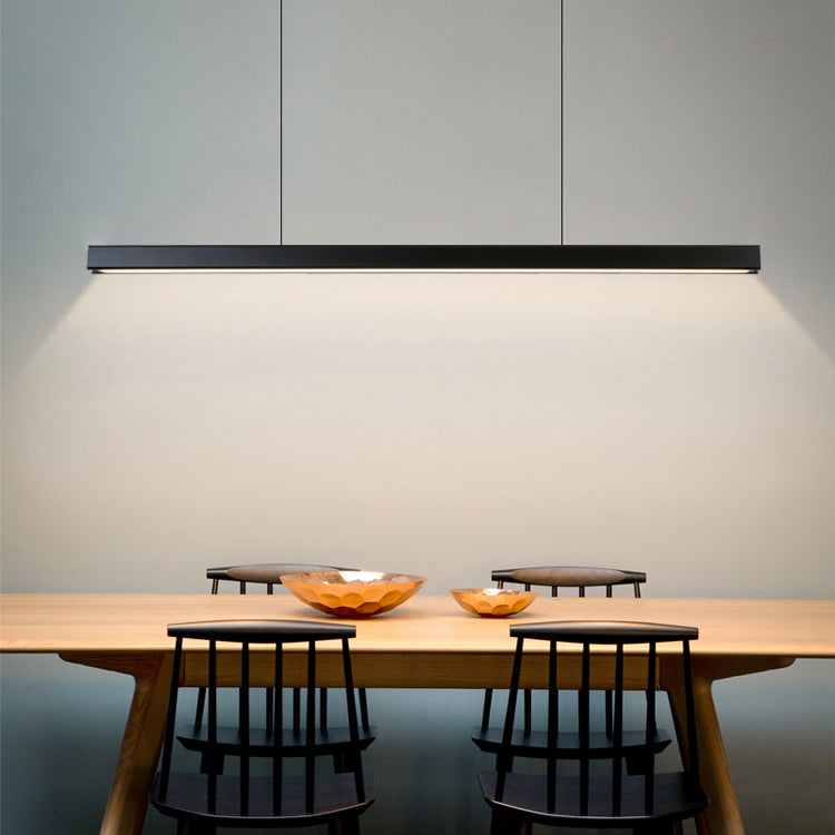 1-leichte LED-Inselleuchte einfache Stil Lineare Hanglampe mit Acrylschatten