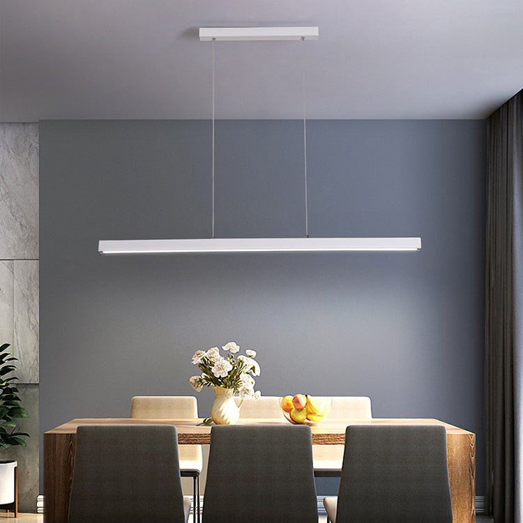 1-leichte LED-Inselleuchte einfache Stil Lineare Hanglampe mit Acrylschatten