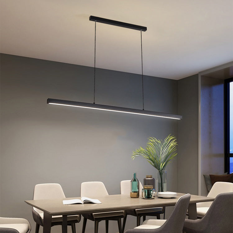 1-leichte LED-Inselleuchte einfache Stil Lineare Hanglampe mit Acrylschatten