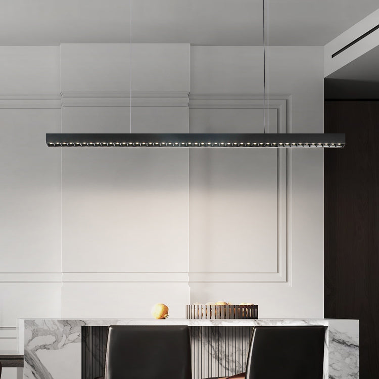 LED Island Light Fixture Modern Rectangle Hanging Lamp for Restaurant Dining Room