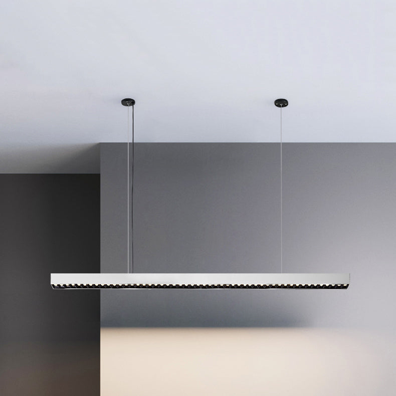 LED Island Light Fixture Modern Rectangle Hanging Lamp for Restaurant Dining Room