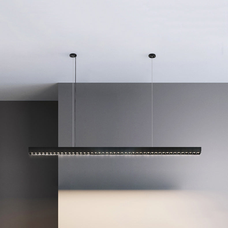 LED Island Light Fixture Modern Rectangle Hanging Lamp for Restaurant Dining Room