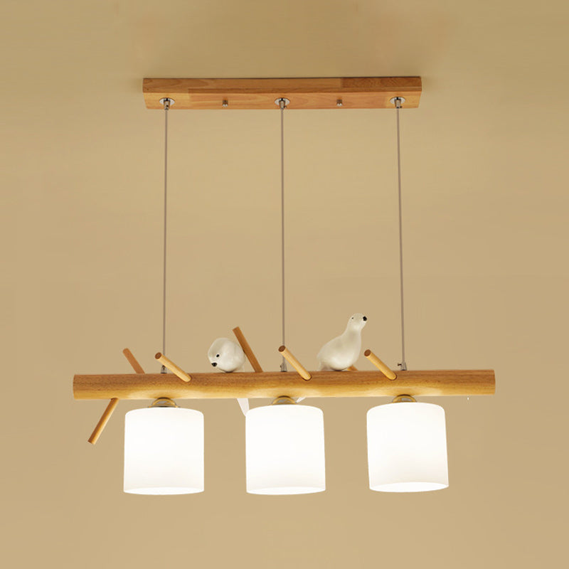 Lámpara simple de madera de madera accesorios de iluminación colgante de madera para comedor