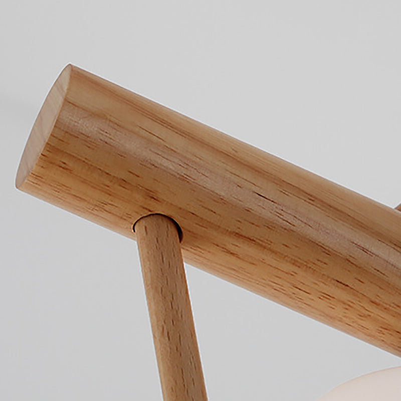 Lámpara simple de madera de madera accesorios de iluminación colgante de madera para comedor