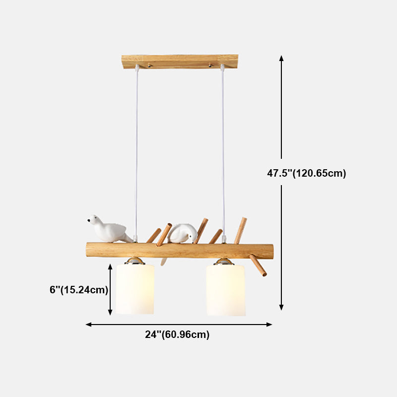 Lámpara simple de madera de madera accesorios de iluminación colgante de madera para comedor