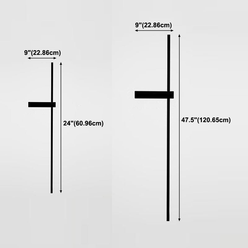 Moderne Wandleuchte minimalistische gerade LED -Wandleuchten mit Aluminium für Schlafzimmer