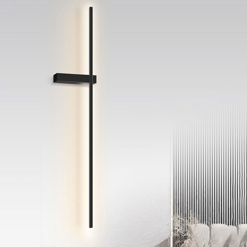 Moderne Wandleuchte minimalistische gerade LED -Wandleuchten mit Aluminium für Schlafzimmer