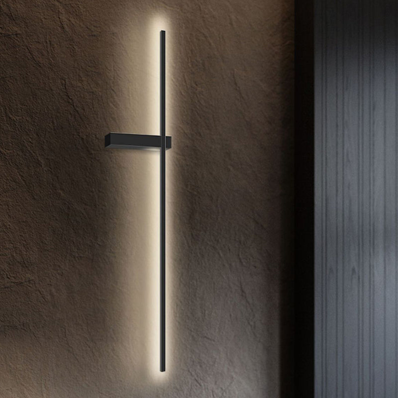 Moderne Wandleuchte minimalistische gerade LED -Wandleuchten mit Aluminium für Schlafzimmer