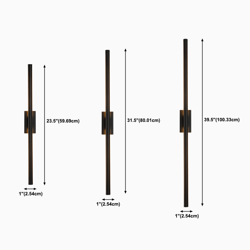 Stile moderno a muro leggero minimalista dritto a led muro con metallo per camera da letto