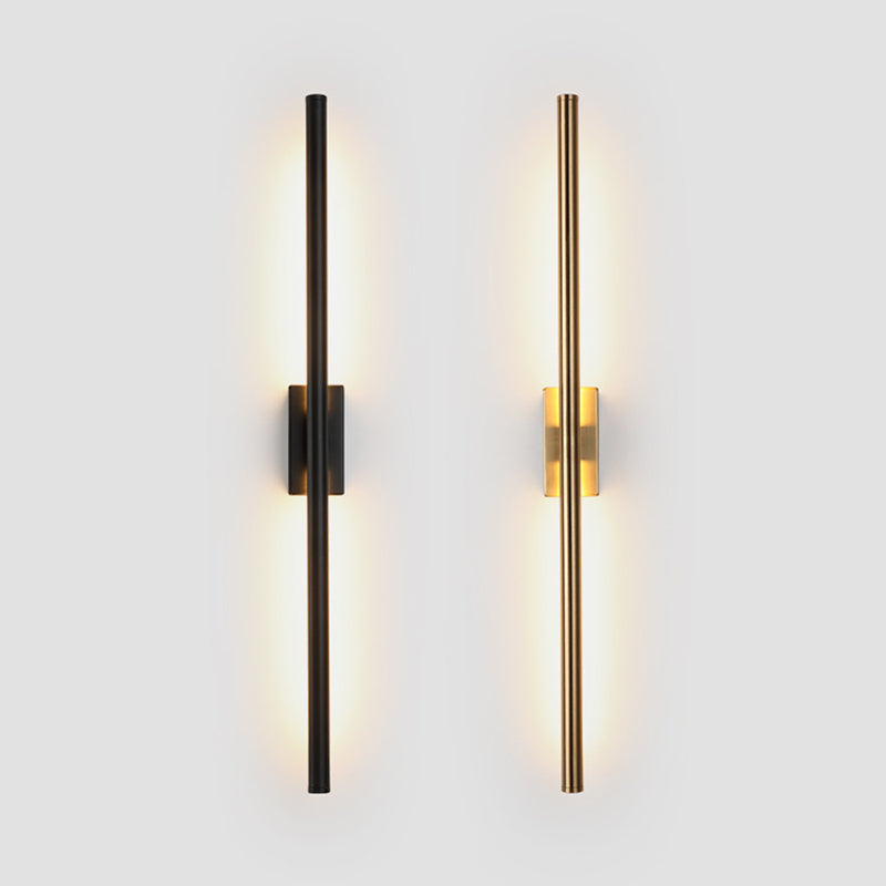 Stile moderno a muro leggero minimalista dritto a led muro con metallo per camera da letto