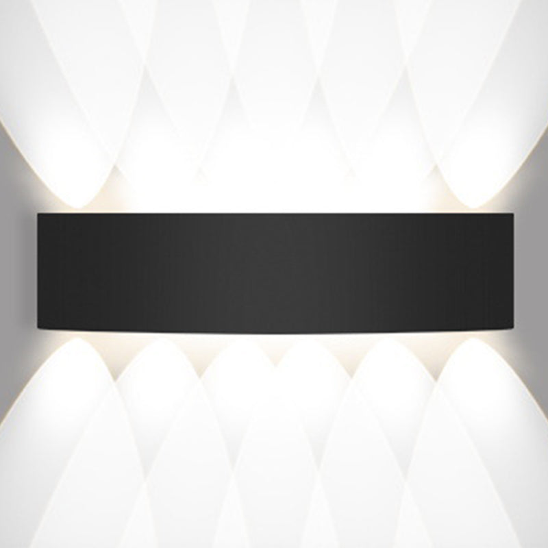 Moderne Aluminium -Wandleuchte geometrische schwarze Multi -Licht -Wandwaschmaschine für draußen