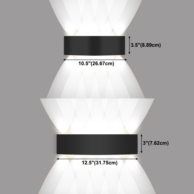 Moderne Aluminium -Wandleuchte geometrische schwarze Multi -Licht -Wandwaschmaschine für draußen