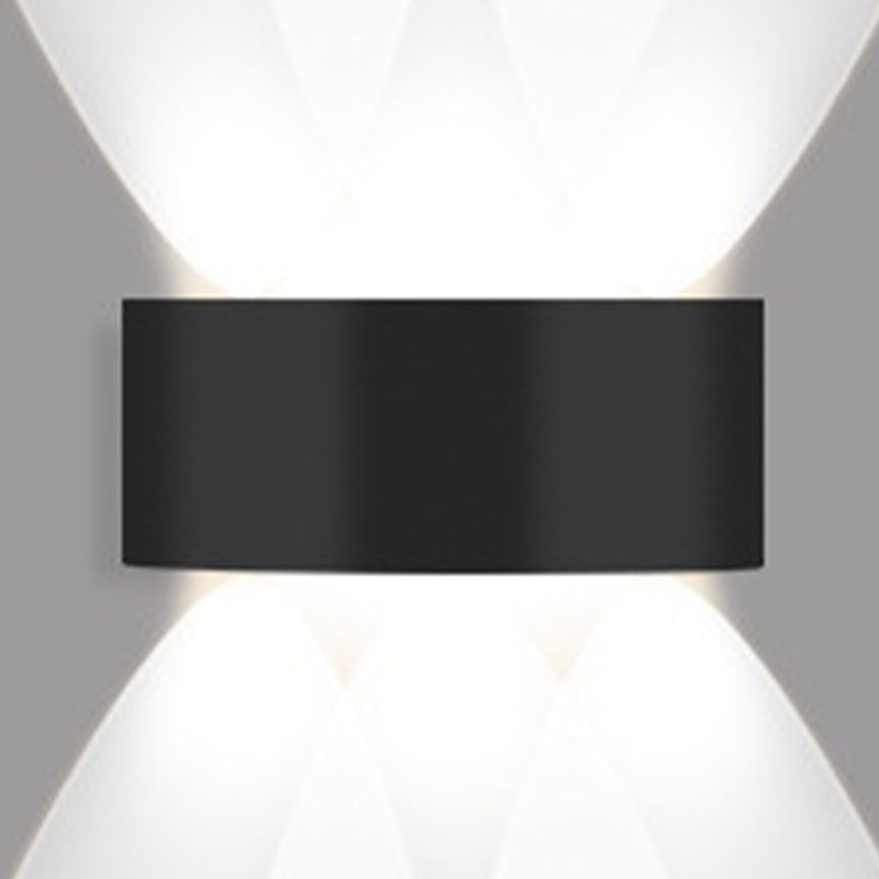 Moderne Aluminium -Wandleuchte geometrische schwarze Multi -Licht -Wandwaschmaschine für draußen