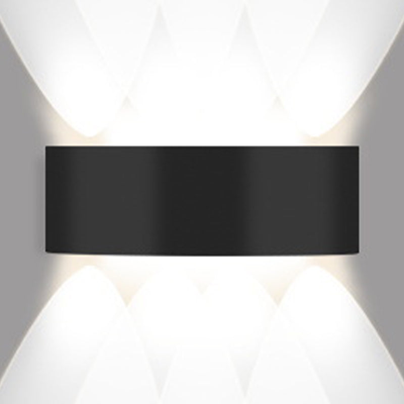 Moderne Aluminium -Wandleuchte geometrische schwarze Multi -Licht -Wandwaschmaschine für draußen