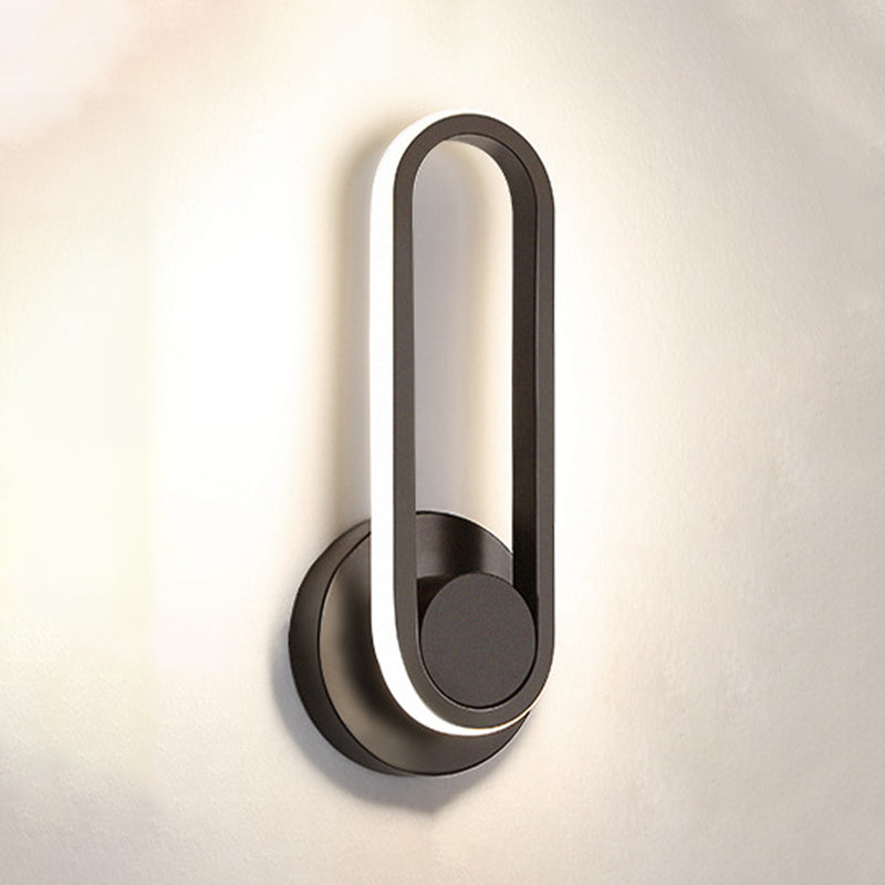 Nordischer Stil Metall Wandleuchte oval Form 12 "breite LED -Wandleuchten für Schlafzimmer