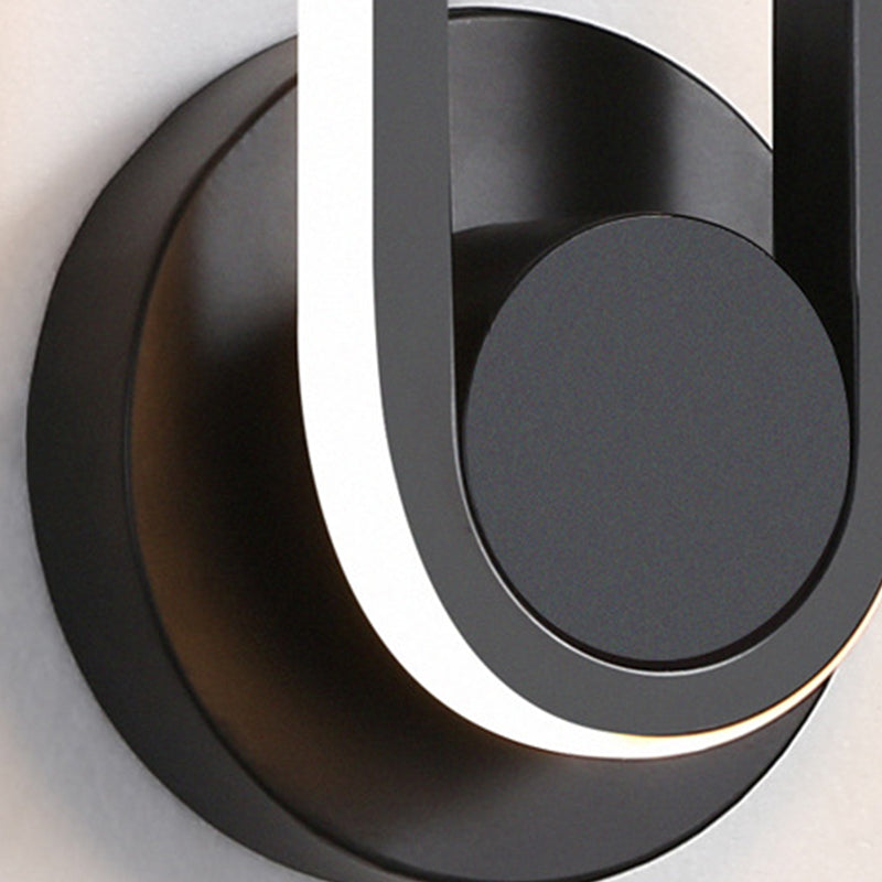 Nordischer Stil Metall Wandleuchte oval Form 12 "breite LED -Wandleuchten für Schlafzimmer