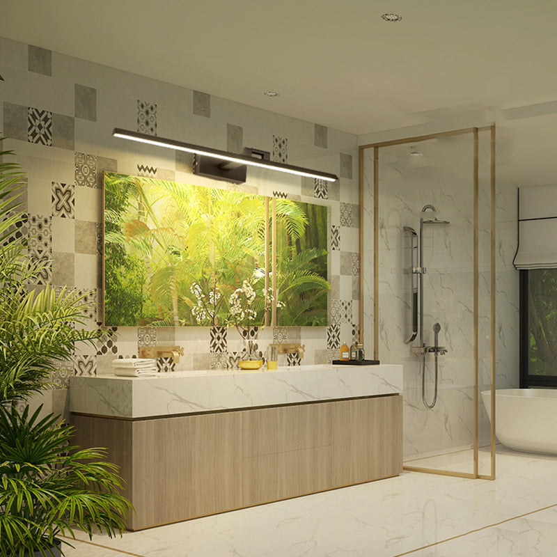 LED Vanity Light Fixture Modernist Mirror Front Lighting with Silicone Shade