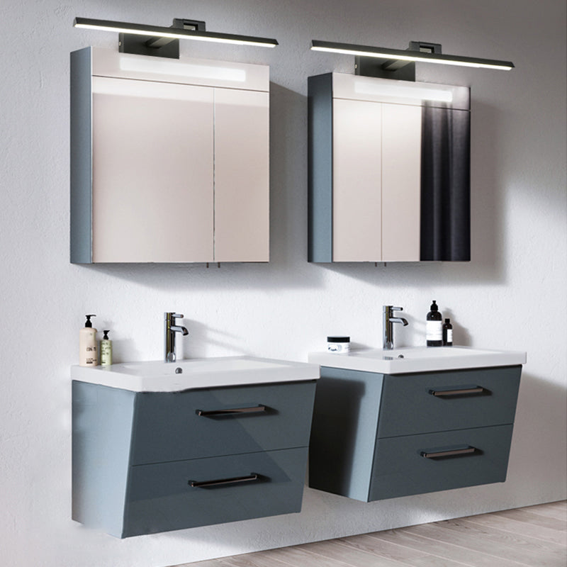 LED Vanity Light Fixture Modernist Mirror Front Lighting with Silicone Shade