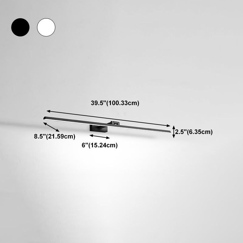 LED Vanity Light Fixture Modernist Mirror Front Lighting with Silicone Shade