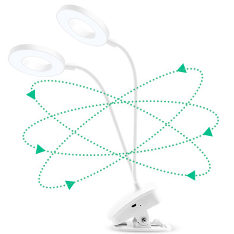 Ring LED TAK LAMP Eigentijdse tafellampen voor studieruimte met pc -schaduw