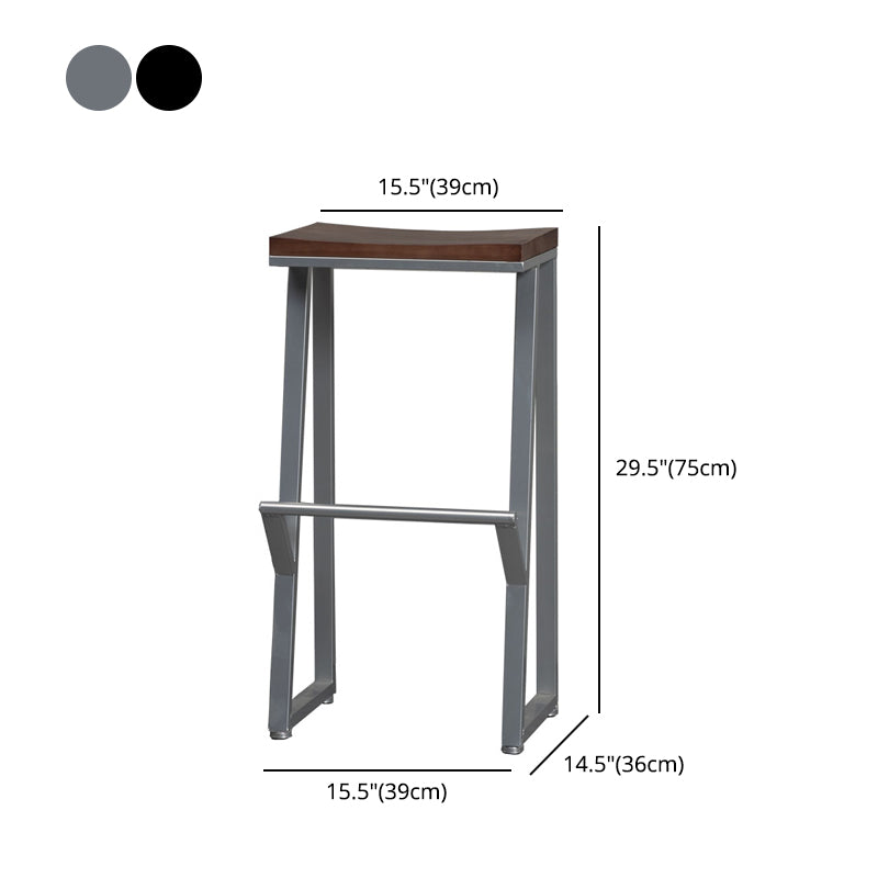 Taburete de bar de metal de estilo moderno con cafetería taburete de bar simple