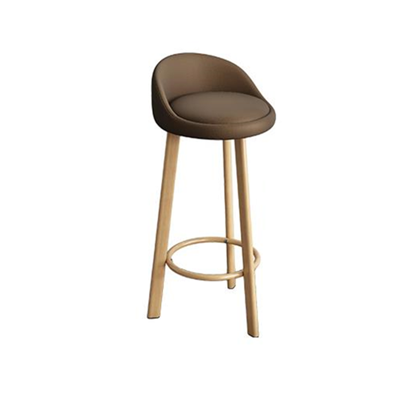 Modern Armless Backrest Counter Stool Steel Kitchen Bar Stool with Pedal, 1 Piece