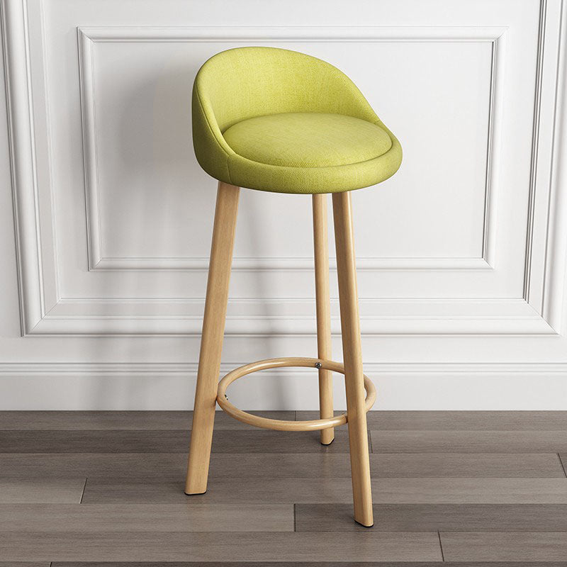 Modern Armless Backrest Counter Stool Steel Kitchen Bar Stool with Pedal, 1 Piece