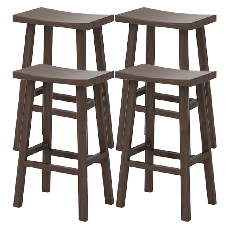 Taburete de bar de madera sin respaldo, sin brazos, moderno, para cocina, con asiento y pedal de madera