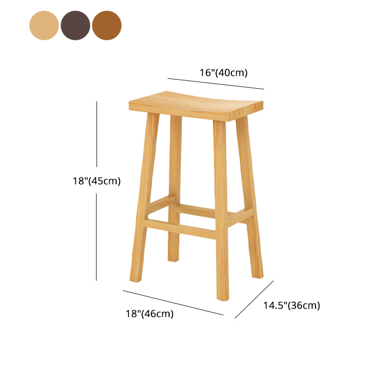 Taburete de bar de madera sin respaldo, sin brazos, moderno, para cocina, con asiento y pedal de madera