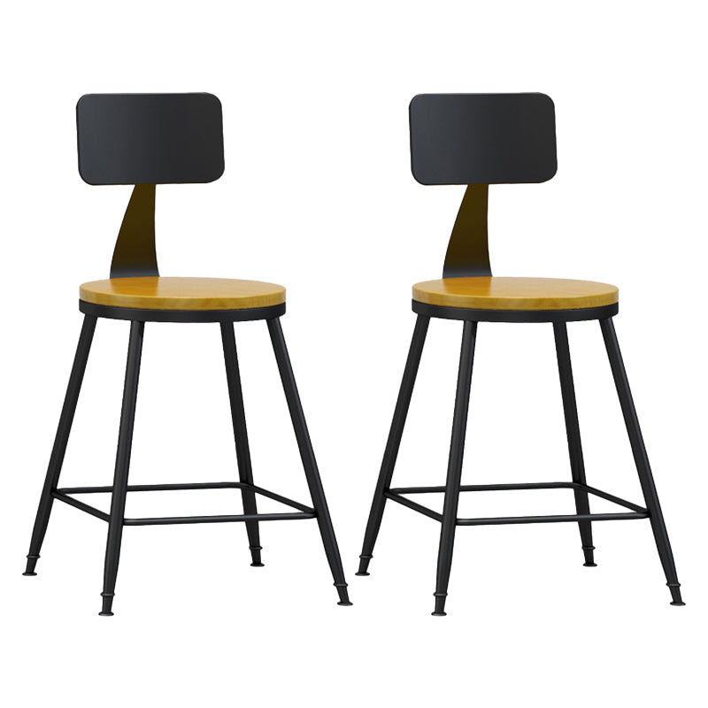 Moderner, armloser Thekenhocker mit Rückenlehne, Eisen, Wohnzimmer-Barhocker mit Pedal, 1 Stück
