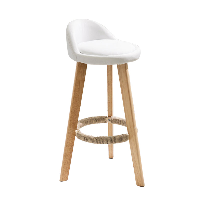 Taburete moderno sin brazos para mostrador, taburete de bar de cocina de madera con Pedal