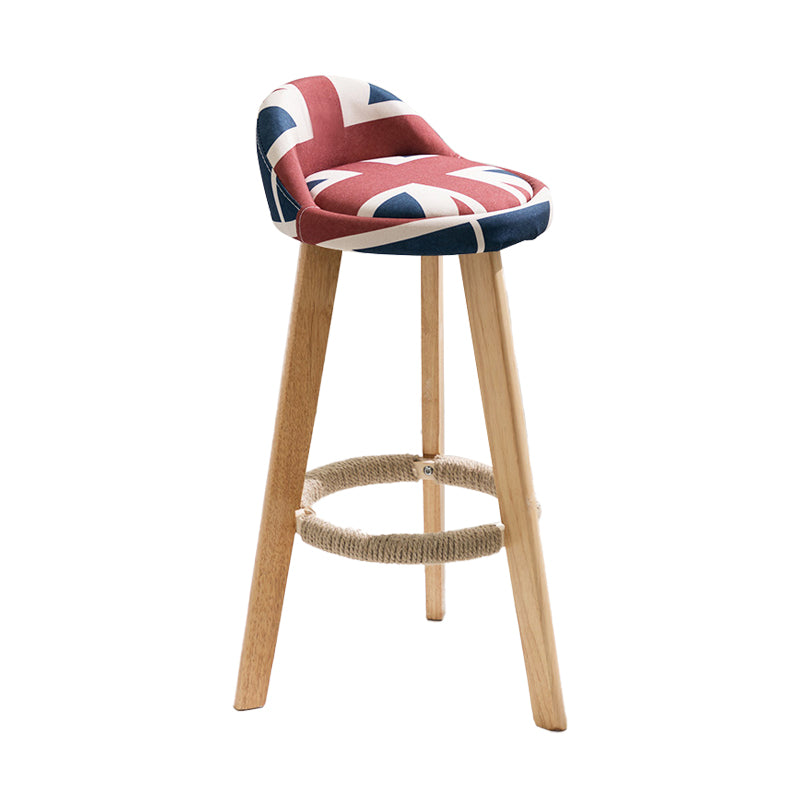 Taburete moderno sin brazos para mostrador, taburete de bar de cocina de madera con Pedal