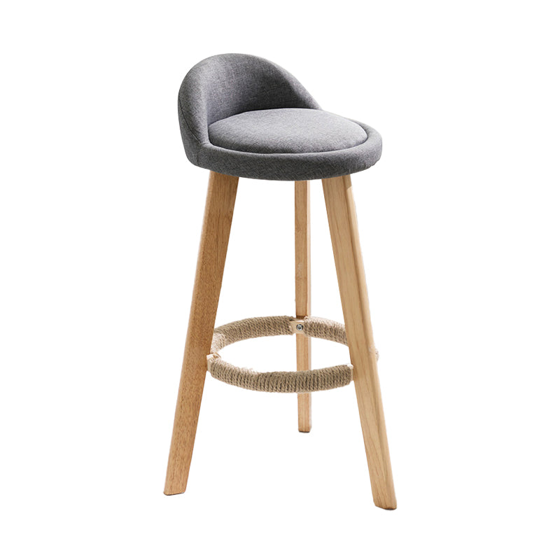 Taburete moderno sin brazos para mostrador, taburete de bar de cocina de madera con Pedal