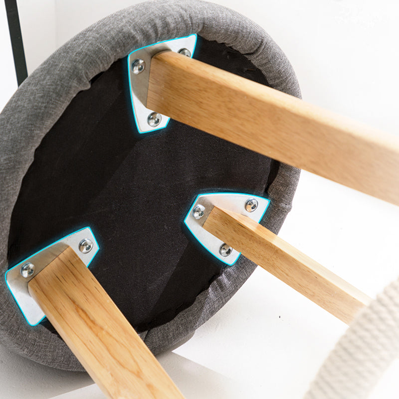 Taburete moderno sin brazos para mostrador, taburete de bar de cocina de madera con Pedal