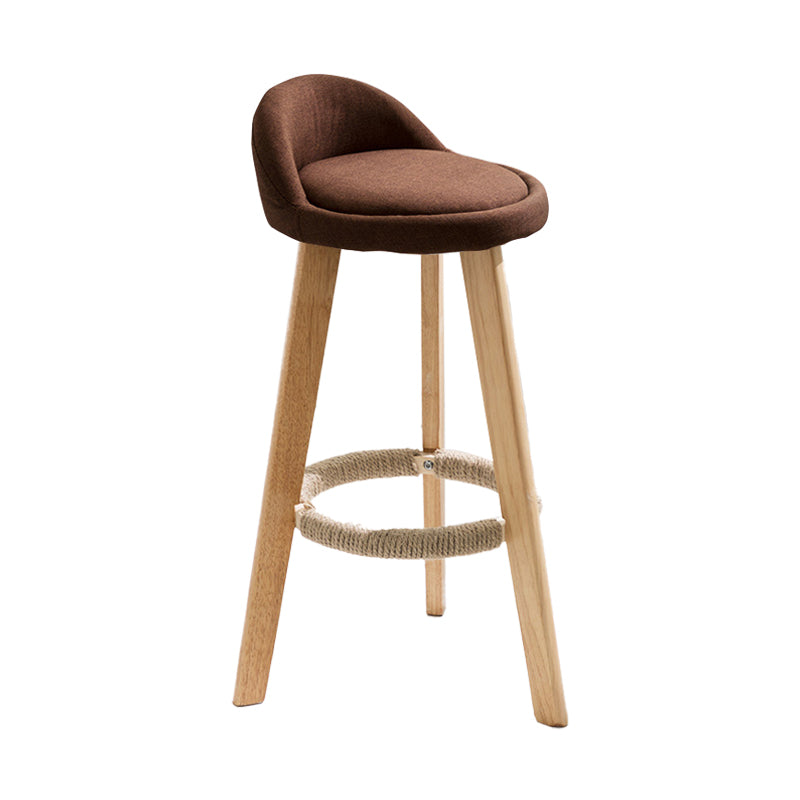 Taburete moderno sin brazos para mostrador, taburete de bar de cocina de madera con Pedal