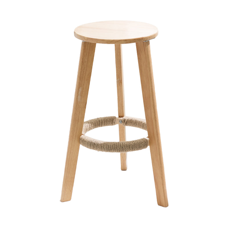 Taburete moderno sin brazos para mostrador, taburete de bar de cocina de madera con Pedal