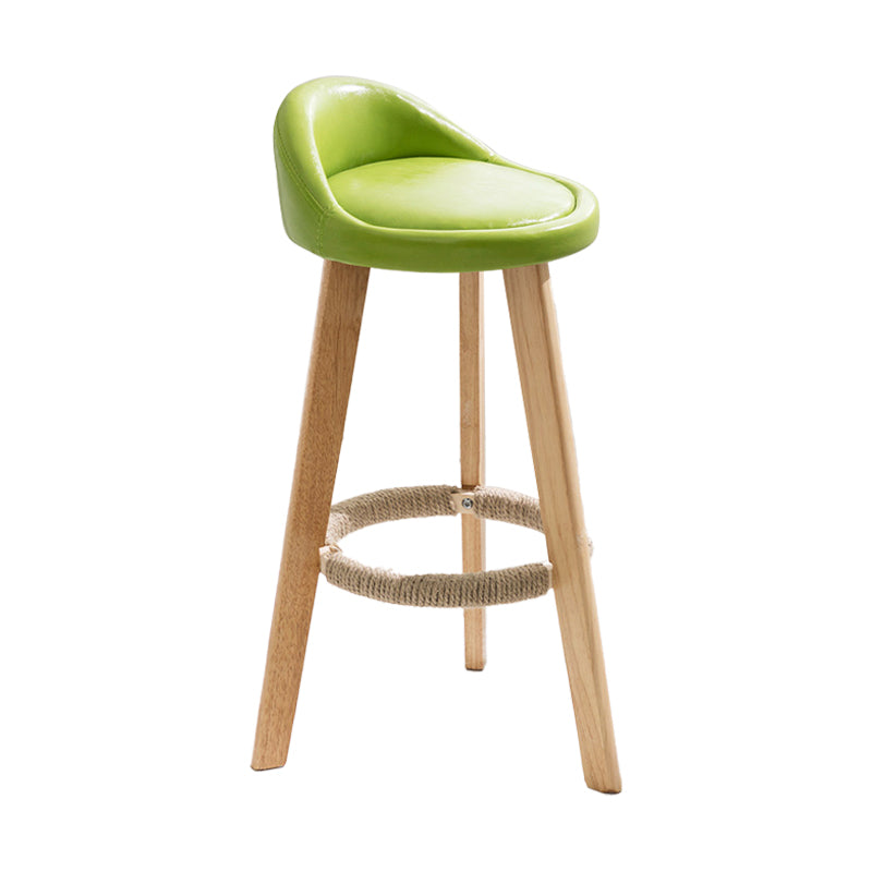 Taburete moderno sin brazos para mostrador, taburete de bar de cocina de madera con Pedal