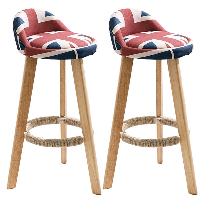 Taburete moderno sin brazos para mostrador, taburete de bar de cocina de madera con Pedal