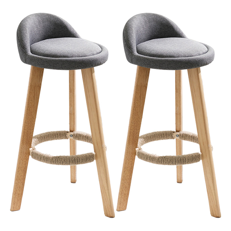 Taburete moderno sin brazos para mostrador, taburete de bar de cocina de madera con Pedal