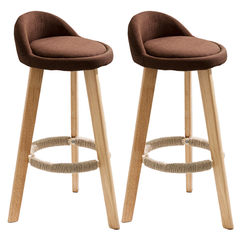 Taburete moderno sin brazos para mostrador, taburete de bar de cocina de madera con Pedal