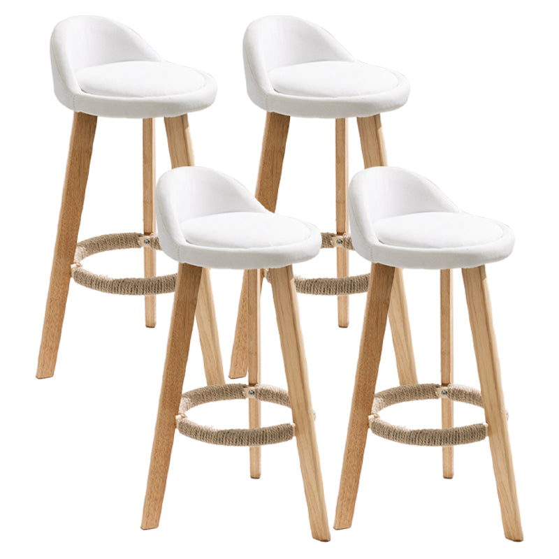 Taburete moderno sin brazos para mostrador, taburete de bar de cocina de madera con Pedal
