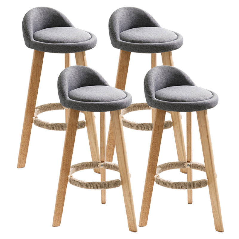 Taburete moderno sin brazos para mostrador, taburete de bar de cocina de madera con Pedal