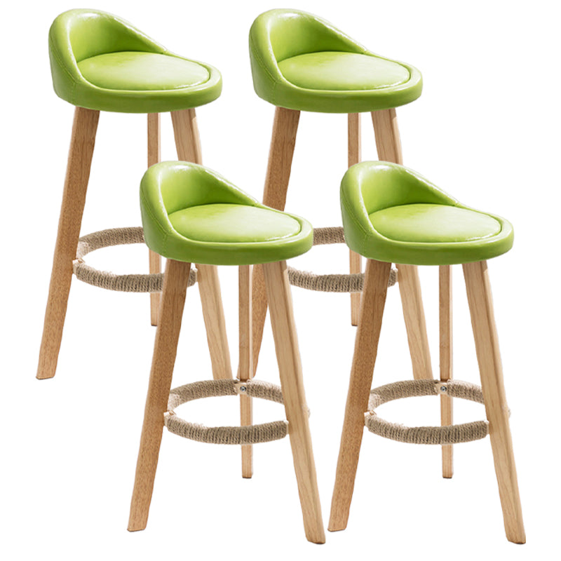 Taburete moderno sin brazos para mostrador, taburete de bar de cocina de madera con Pedal