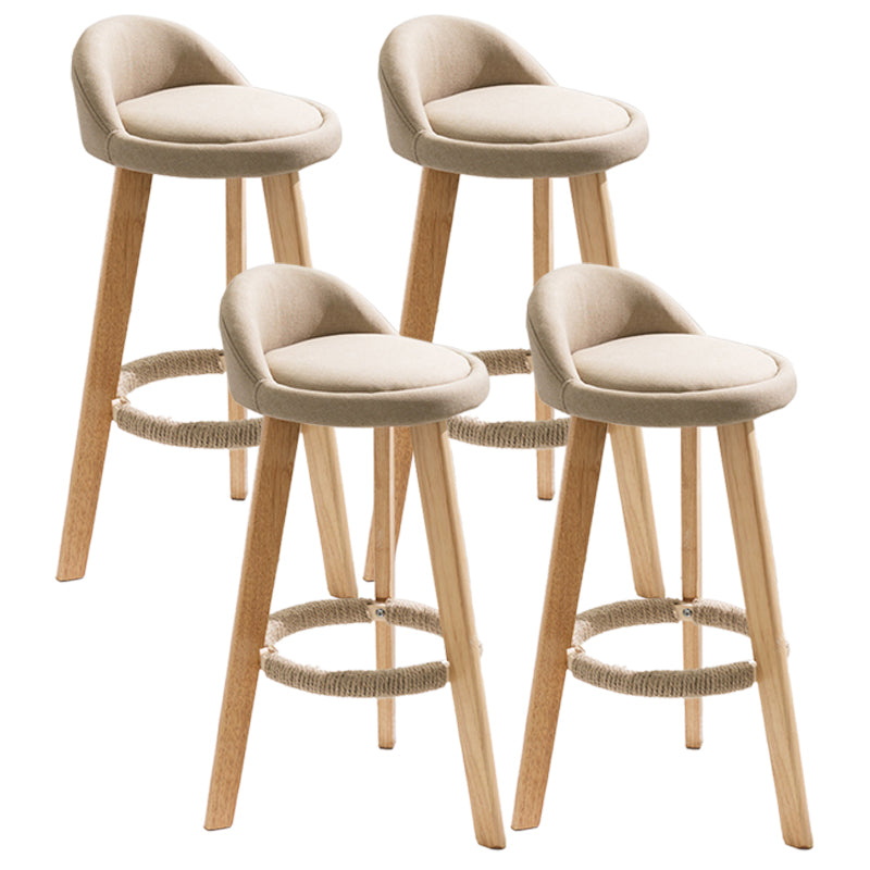 Taburete moderno sin brazos para mostrador, taburete de bar de cocina de madera con Pedal