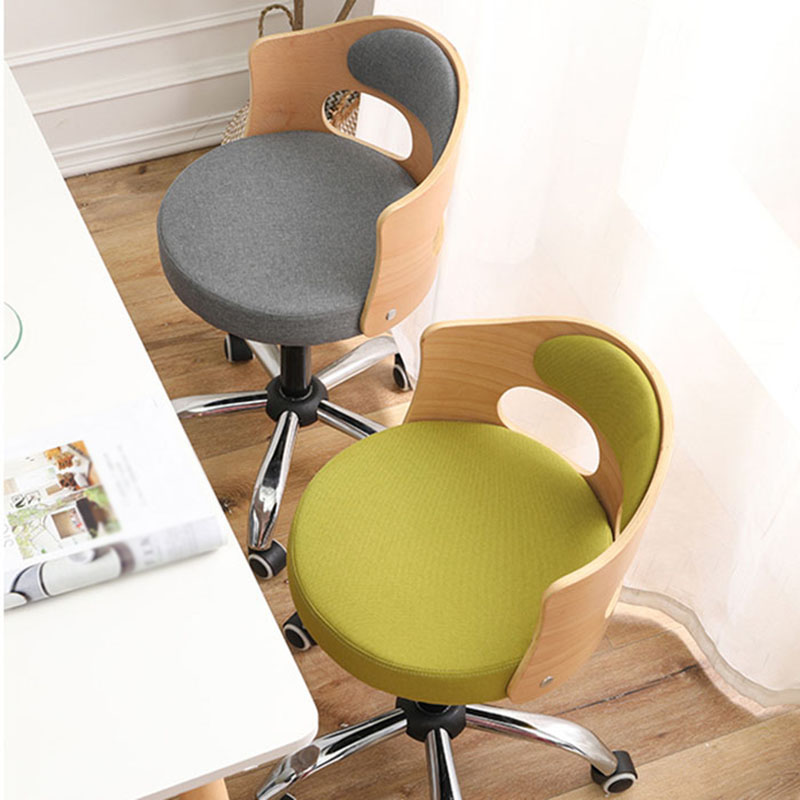 Industrial Style Bar-stool Round Seat with Adjustable Height Barstool for Kitchen