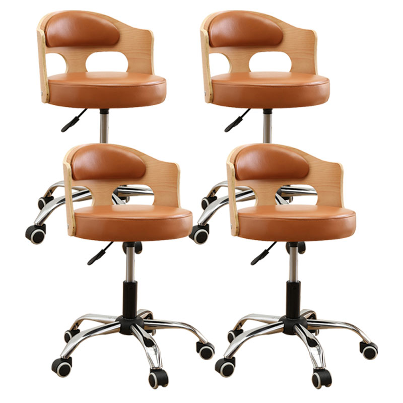 Industrial Style Bar-stool Round Seat with Adjustable Height Barstool for Kitchen
