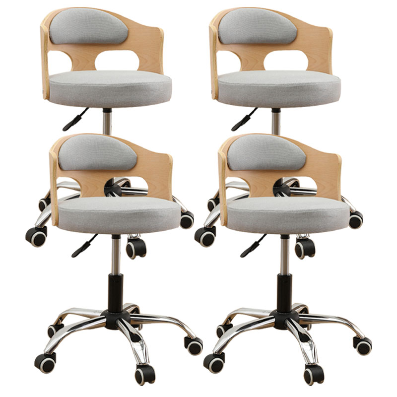 Industrial Style Bar-stool Round Seat with Adjustable Height Barstool for Kitchen