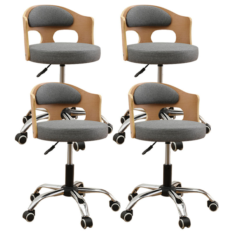 Industrial Style Bar-stool Round Seat with Adjustable Height Barstool for Kitchen
