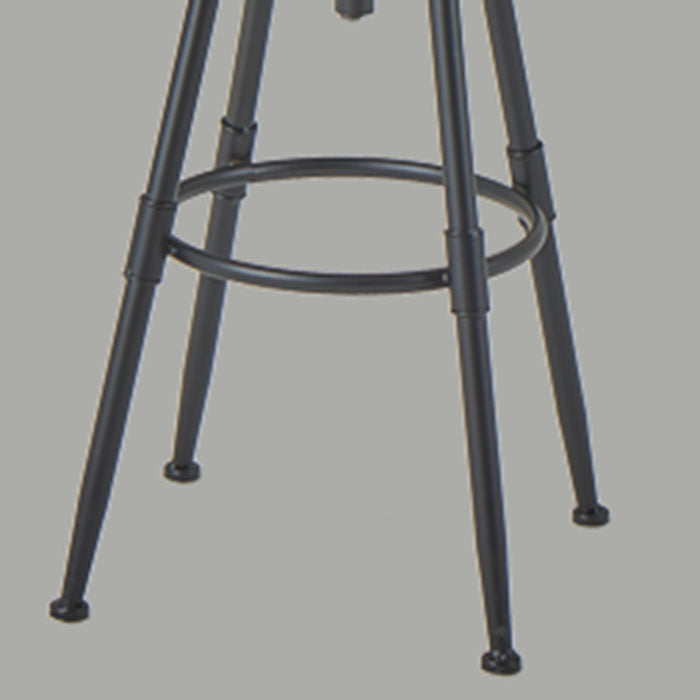 Barhocker im Industriestil, Metall, 4 Beine, runder Sitz, Barhocker für Küchenbar