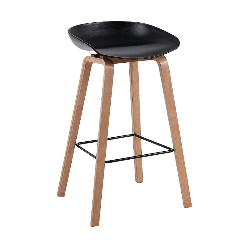 Scandinavia in stile bar-sgabello gambe in legno pp sedile sedile da bar per cucina da bar